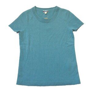 NWT J.Crew Short-sleeve Cashmere Relaxed T-shirt in Larkspur Blue Sweater XS